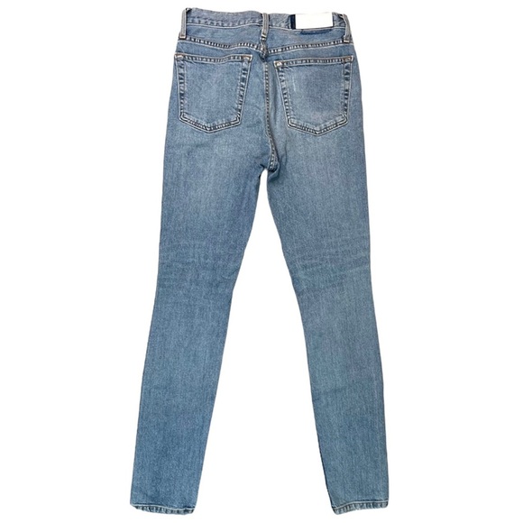 Re/Done Originals High Rise Light Wash Button Fly Skinny Jeans Size 27 - Picture 4 of 13